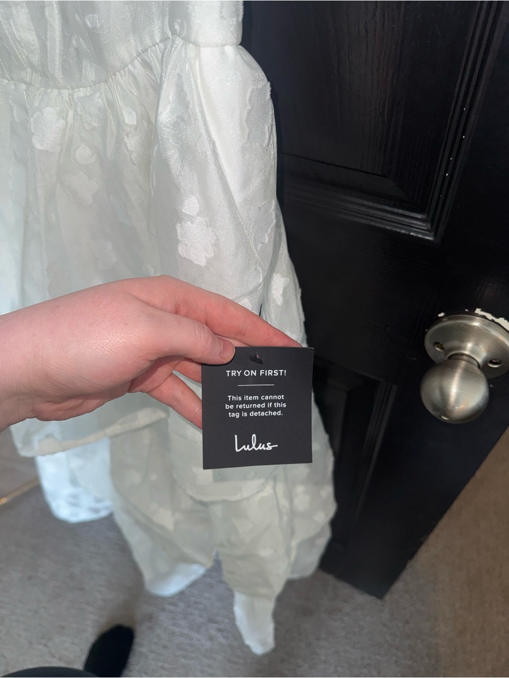 Lulu's White Tiered Midi Dress with Square Neck - Picture 6 of 9
